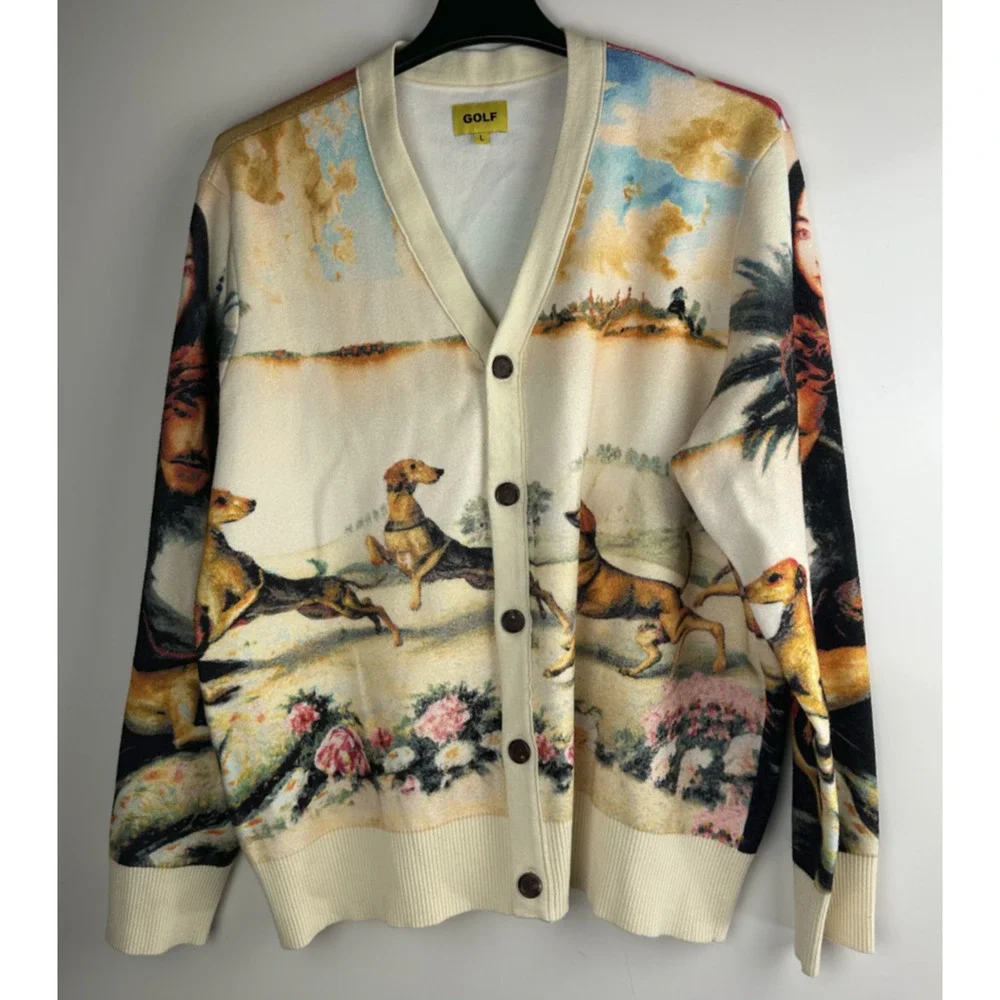 Golf Wang x Tyler the Creator Renaissance Cardigan Sweater Size Large RARE HTF - Picture 11 of 12